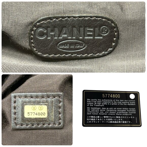 CHANEL Vintage CC Logo Suede Drawstring Flap Backpack Bag Stitch Brown [106223] - Picture 15 of 15